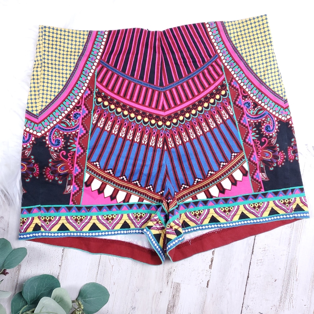 Detailed Pattern 'Flying Tomato' Shorts